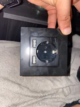 Enchufe USB Toma de corriente estándar de la UE doble Usb de pared hembra cargador AC110V-250V 16A Panel de vidrio de cristal/Panel de plástico de