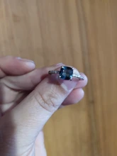 Huitan-anillo cuadrado de piedra azul para mujer, accesorios sencillos minimalistas, sortija, joyería anillos de compromiso