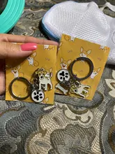 LLavero de aleación de Metal para hombre y mujer, colgante de perro, llavero de coche, bolso, llavero