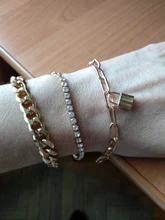 5 unids/set Punk de cristal de oro pulsera cadena gruesa mujer Bohemia geométrico cadena OT hebilla pulsera conjunto de joyas de niña de fiesta regalo