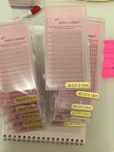 Pestañas SONG 0,07, 0,10mm de grosor, Tallo largo, plumas voluminosas prefabricadas, para salón y pestañas profesionales