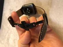 Correa para Apple watch 6, banda de 44mm, 40mm, hebilla de mariposa, Iwatch, 42mm, 38mm, pulsera de cuero para series 5 4 3 2 SE