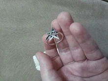 Retro tailandés Color plateado pentagrama estrella anillo ajustable para mujeres de moda regalo de fiesta, joyería S-R284