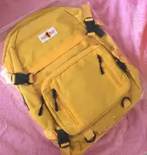 Schoolbag-Backpack Yellow Book-Bag Black College Large Student High-School A4 Nylon