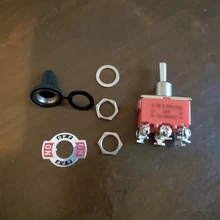 Miniature Switch-Cap Toggle-Switches Waterproof 15A/250V E-TEN1322 1PCS Orange On-Off-On