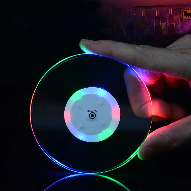 5PCS Acrylic Ultra-Thin Glow Coaster 10cm LED Luminous Bottle Stickers Lamp for Holiday Party KTV Bar Cocktail Cup Vase Decor
5PCS Acrylic Ultra-Thin Glow Coaster 10cm LED Luminous Bottle Stickers Lamp for Holiday Party KTV Bar Cocktail Cup Vase Decor