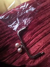 1 Uds súper encantador 10,5 CM encaje de plata del grano de la perla de la cabeza del marco del monedero del Metal beso cierre de la bolsa de bricolaje Accesorios