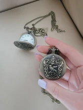 Relojes Retro de bronce para hombre y mujer, pulsera de mano de cuarzo, analógica, cadena colgante, con accesorios de regalo