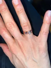 ZHOUYANG-Anillo minimalista para dedo delgado con forma de corazón, joyería festiva, dulce circonita, en 3 colores