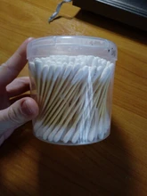 100 unids/bolsa de doble cabeza desechable de algodón de maquillaje hisopo de algodón suave brotes médicos palos de madera nariz y orejas Herramientas de limpieza Cotonete