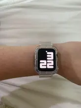 + Correa de reloj Apple apple Watch banda 44mm 40mm 42mm 38mm accesorios correa de silicona blanda transparente Apple watch Serie 6 iPhone 5 4 3