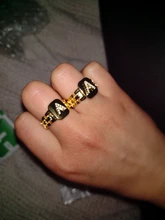 2021 de moda Hiphop ajustable de oro de 14k zirconia chapado AAA A-Z carta anillo reloj cuadrado declaración inicial de oro anillos para las mujeres