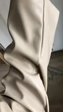 KPYTOMOA-gabardina de piel sintética con cinturón para mujer, gabardina Vintage de manga larga con orificios laterales, prendas de vestir exteriores, Tops Chic, 2020