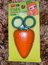 Sharkbang Kawaii zanahoria hecho a mano tijeras los estudiantes Tarjeta de DIY diseño de foto tijeras de corte de los niños de la Escuela de papelería