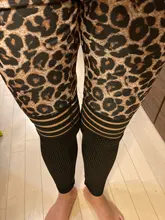 Mallas Push Up de malla para mujer, Leggings de cintura alta, Sexy, con estampado de leopardo, transpirables, hasta el tobillo