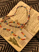 HangZhi-flores acrílicas de Margarita para mujer y niña, dulces y coloridas, coreanas, bohemio con cuentas collares de clavícula, joyería 2020