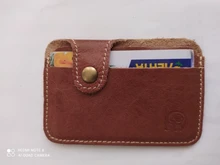 Mini Cartera de cuero Retro Para hombre y mujer, billetera inteligente para tarjetas de crédito y negocios, 2020