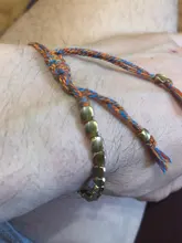 Pulsera de cobre tibetano hecha a mano para mujer y hombre, cadena de cuerda ajustable, pulseras trenzadas de Color dorado, joyería Vintage Bohemia, regalo