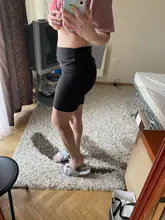 Pantalones cortos deportivos para mujer, Shorts ajustados elásticos de cintura elástica negro, informales, para Fitness, para verano