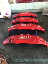 4 Uds frente pinza de freno trasero cubre 3D de aluminio de estilo de coche Universal de Metal Kit de cubierta de calibre de la rueda de modificación, Decoración