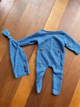 Conjunto de ropa de utilería para recién nacidos, Pelele con pies y botones, 2 uds.