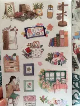 Pegatinas decorativas de diario para niñas, etiqueta de palo de Scrapbooking, diario, papelería, álbum, diario planificadores, pegatinas, 6 unids/lote