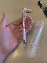 Lápices mecánicos de plástico Kawaii para niños, lapiceros automáticos de flores de hermosa cereza de 0,5mm, ideal para regalo, artículos de papelería para estudiantes