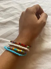 HangZhi 2020 nuevo 7 unids/set moda Simple Multicolor Boho elástico semillas cuentas pulseras para las mujeres joyería de la personalidad