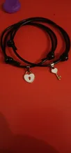 1 par de nueva llegada pulsera de pareja de llave de aleación de candado de corazón pulsera con dijes hecha a mano joyería de cuerda pulsera de los Amantes regalos para mujeres