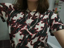 Collar de cadena de eslabones cubanos para hombre, de acero inoxidable, Color dorado, negro y plateado, talla 3-7mm