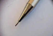 2 unids/lote lápiz de Metal mecánico 0,5mm/0,7mm automática la lápices de plomo para estudiante escribiendo herramientas de dibujo en la Escuela de papelería de oficina
