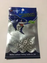 Anillo dividido de acero inoxidable, 50 unids/lote, diámetro de 4mm a 12mm, Conector de doble anillo de pesca resistente