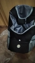 Doble hombro portátil de viaje mochila al aire libre bolsa de transporte perro mascota frente perro bolsa de malla de mochila de la cabeza, suministros para mascotas