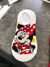 Disney-Calcetines de algodón para niña, medias invisibles de tobillo de Minnie, Mickey, Pato Donald, verano y otoño