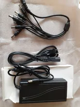 Escam-Adaptador de fuente de alimentación DC 12V 5A, 8 cables de alimentación divididos para cámara de seguridad CCTV DVR analógicos AHD TVI CVI, sistemas de cámara DVR