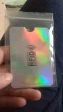 Fundas de Anti RFID de tarjetas de bloqueo de colores, NFC, blindado, previene el escaneo no autorizado, funda protectora para tarjetas de identificación, 6 uds.