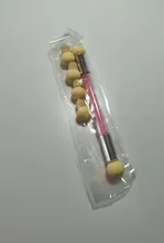 Esmalte de uñas en Gel, pendiente del cepillo con 4 cabezales de esponja de reemplazo, polvo brillante, punteado, gradiente, arte de uñas esponja