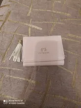 PURDORED 1 Pc lindo mujeres cartera Tarjetero de cuero Mini borla corta pequeña cartera monedero de mujer señoras tarjeta caso Tarjetero