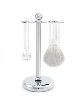 Edwin Jagger Chromed Stand Razor & Shaving Brush 
Edwin Jagger Chromed Stand Razor & Shaving Brush