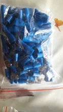 Conector de Cable de crimpado de pala aislada, Kit de Terminal macho hembra de 100mm, 16-14 AWG, 22-16AWG, 12-10AWG, 6,3 Uds.