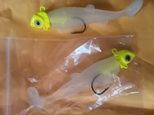 Minfishing 2 uds japonesa de la cabeza de la plantilla luminosa de cuerpo suave pesca señuelo Crankbait artificiales de silicona cebo con peso 4g/8,5g/16g