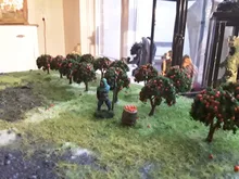 Árboles en miniatura de paisaje a escala 20x 1/300, para decoraciones de Diorama de huerto de ferrocarril