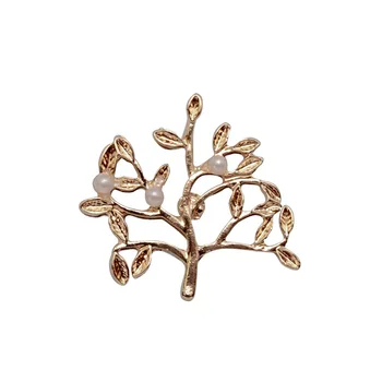 Metal badge-golden tree with beads (52100) 
Metal badge-golden tree with beads (52100)