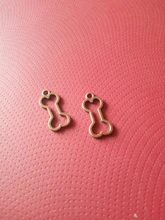 20 piezas de dijes hueca hueso de perro 25x11mm tibetano bronce plata Color colgantes joyería antigua fabricación artesanal DIY