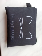 Wallet Pouch Purse Card-Holder Cat-Printing Waterproof Cute Square Zipper Small Mini