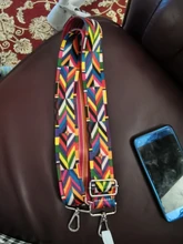 Correa de hombro colorida para mujer, accesorios bolso de señoras, ajustable, extraíble, ancho, cruzado, bandolera de nailon