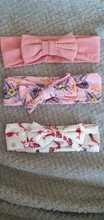 Diadema de banda elástica para bebés, accesorios para cabello, gorros de algodón, lote de 3 uds.