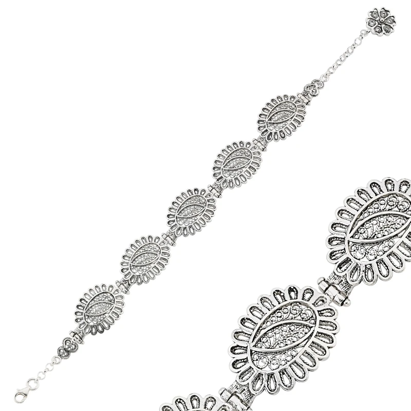 Silver 925 Sterling Filigree Pattern Bracelet 
Silver 925 Sterling Filigree Pattern Bracelet