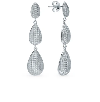 Silver earrings with cubic zirconia sunlight sample 925 
Silver earrings with cubic zirconia sunlight sample 925
