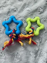 Cuerda de entrenamiento para mascotas, goma Natural de estrella de juguete, forma de pentagrama, 1 Uds.
